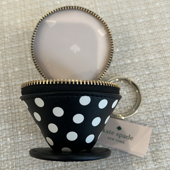 ☕️♠️Kate Spade♠️☕️Tea Party Coin Purse - Picture 10 of 12